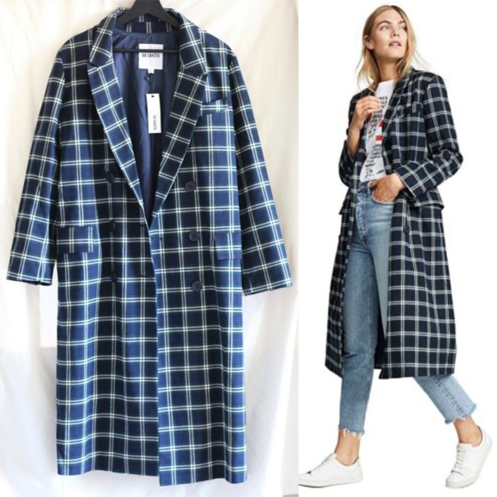 BB Dakota Women's Top Notch Check Plaid Coat